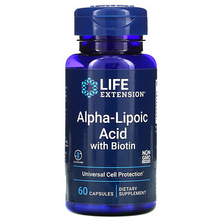 Life Extension, ビオチン配合アルファリポ酸、60粒