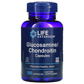 Life Extension, Cápsulas de glucosamina y condroitina, 100 cápsulas
