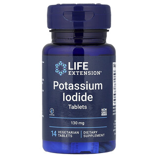 Life Extension, Potasyum İyodür, 130 mg, 14 Vejetaryen Tablet