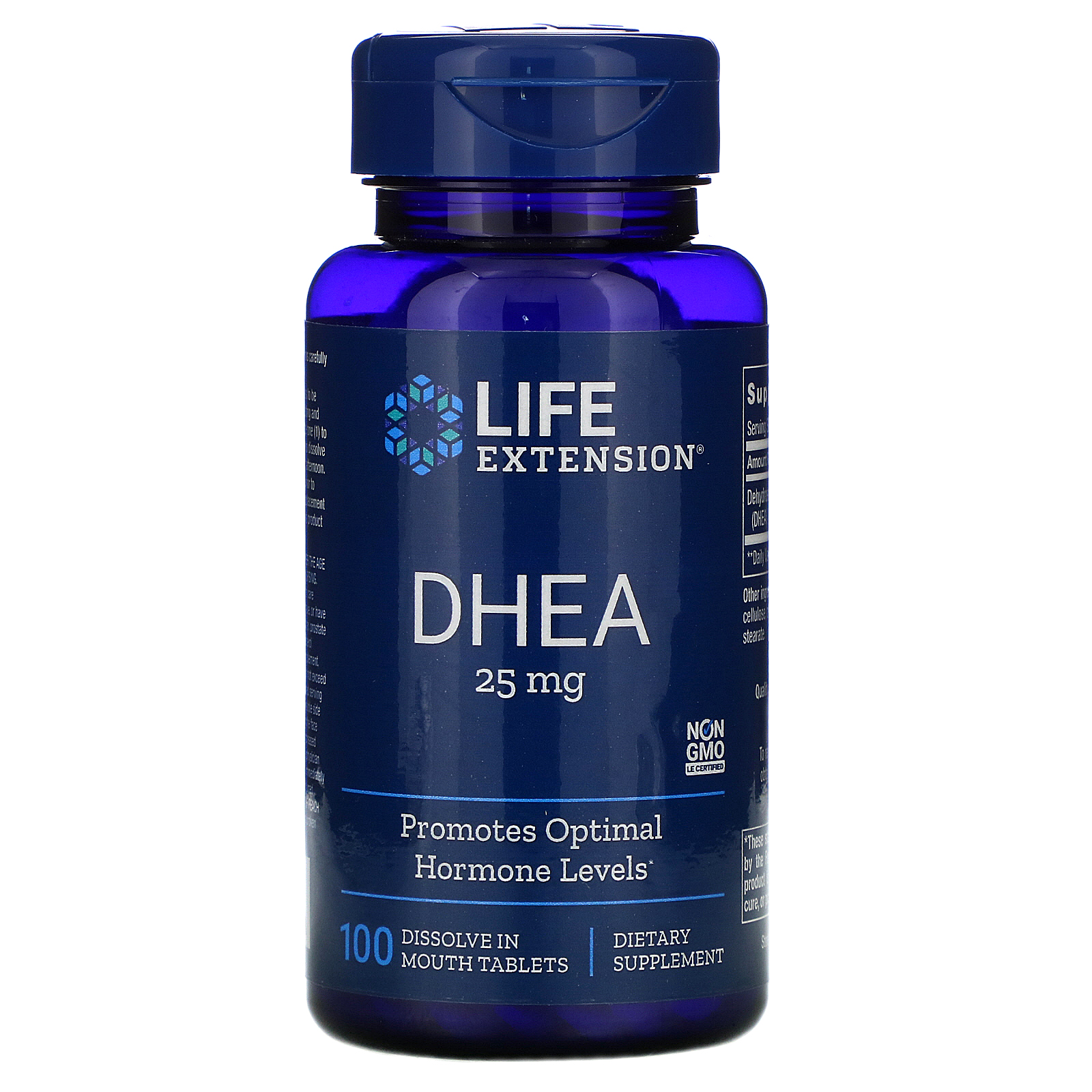Life Extension Dhea 25 Mg 100 Dissolve In Mouth Tablets Iherb