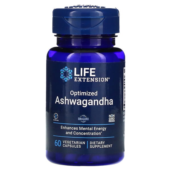 Life Extension, Optimized Ashwagandha, 60 Vegetarian Capsules