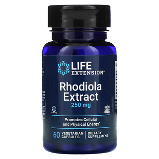 Life Extension, Extracto de rodiola, 250 mg, 60 cápsulas vegetales