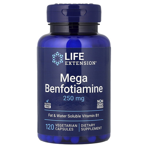 Life Extension, Mega Benfotiamine, 120 Vegetarian Capsules