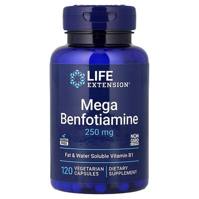 Life Extension, Megabenfotiamina, 120 cápsulas vegetales