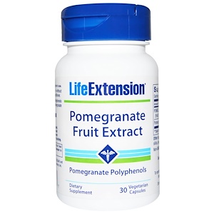 Life Extension, Капсулы с экстрактом граната, 30 капсул на растительной основе