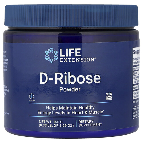 Life Extension D-Ribose Powder, 5.29 oz (150 g)