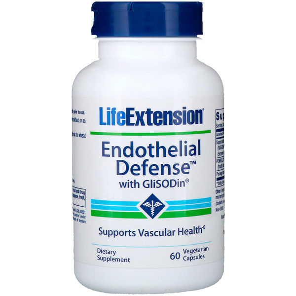 Life Extension, Endothelial Defense with GliSODin, 60 Vegetarian Capsules