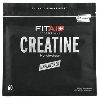 FITAID, produs esențial, creatină monohidrată, fără aromă, 300 g (10,6 oz)