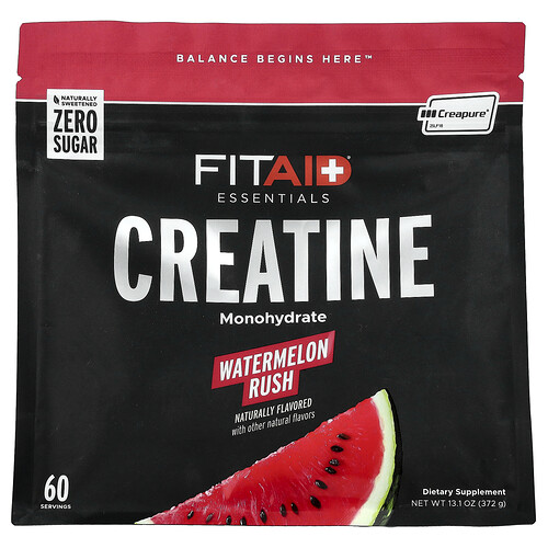 Fitaid Essentials, Creatine Monohydrate, Watermelon Rush, 13.1 oz (372 g)