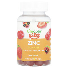 Цинк Lifeable Kids Zinc 15 мг для дітей натуральні ягоди, 60 жувальних цукерок
