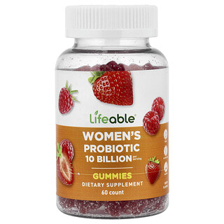 Lifeable, Gomitas probióticas para mujeres, Baya, 60 gomitas (5000 millones de UFC por gomita)