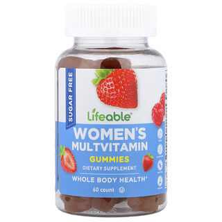 Lifeable, Gomitas multivitamínicas para mujeres, Baya, 60 gomitas