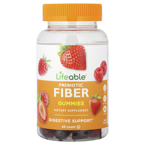 Lifeable Prebiotic Fiber Gummies, Berry, 60 Gummies