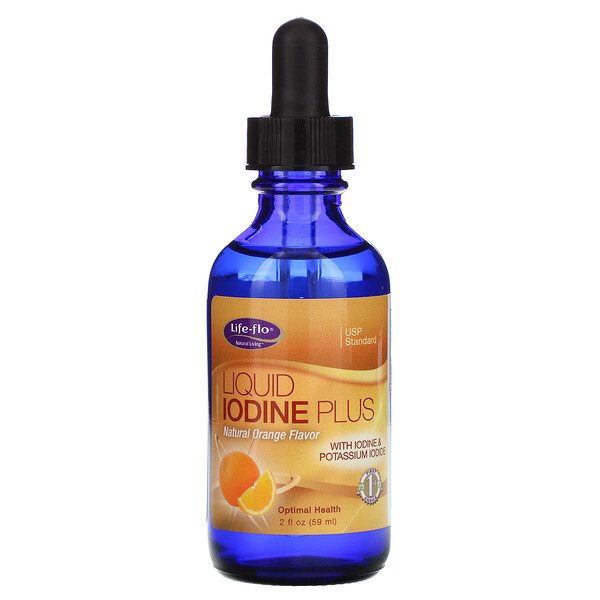 Lifeflo, Liquid Iodine Plus, Natural Orange Flavor, 2 fl oz (59 ml