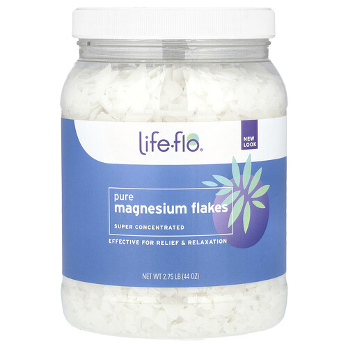 Life-flo Pure Magnesium Flakes, Super Concentrated, 2.75 lb (44 oz)