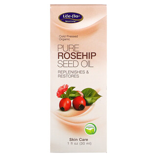 Life-flo, 純正的玫瑰果油，皮膚護理，1 盎司（30 毫升）