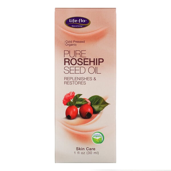 Life-flo, שמן זרעי פרי הוורד (Rosehip), לטיפוח העור, 1‎ oz,‏‏ (30 מ"ל)