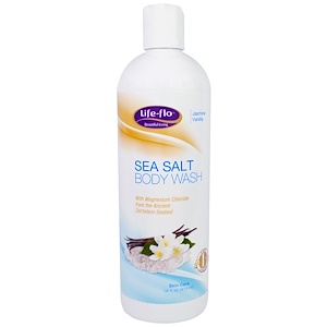 Life Flo Health, Sea Salt Body Wash, Jasmine Vanilla 16 oz