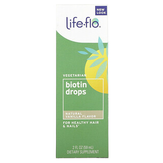 Life-flo, Biotin Drops, Natural Vanilla , 2 fl oz (59 ml)