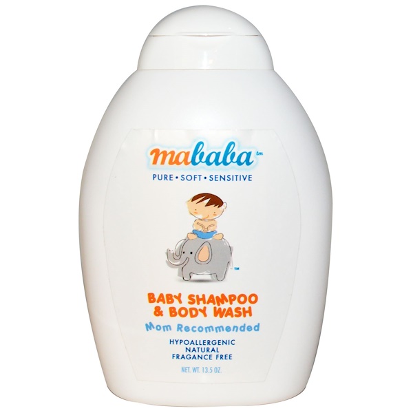 Life Flo Health, Mababa, Baby Shampoo & Body Wash, Fragrance Free, 13.5 oz  (Discontinued Item) 