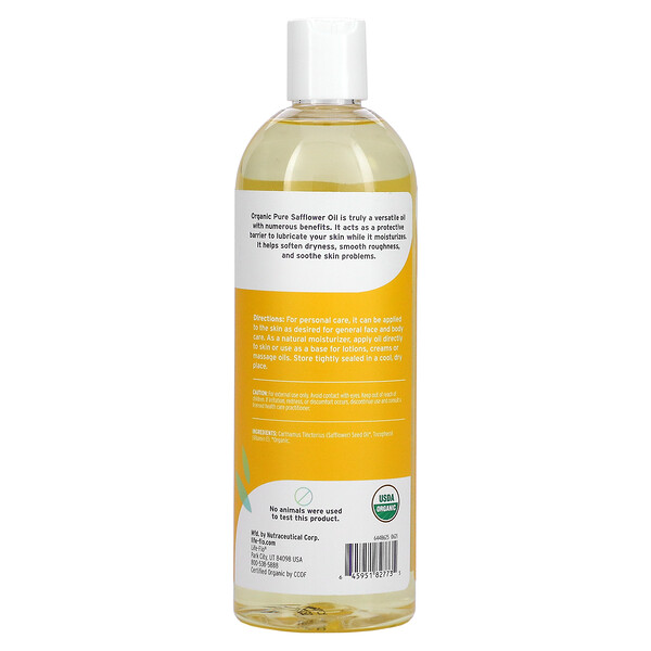 Life-flo, Organic Pure Safflower Oil, 16 fl oz (473 ml)