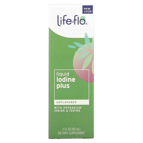 Life-flo, Iode liquide Plus, Avec iodure de potassium, Non aromatisé, 59 ml