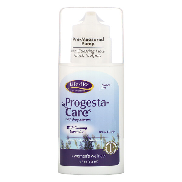 Life-flo‏, Progesta-Care Body Cream, with Calming Lavender, 4 oz (113.4 g)