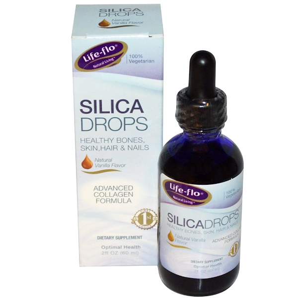 Life Flo Health, Silica Drops, Natural Vanilla Flavor, 2 fl oz (60 ml) (Discontinued Item) 