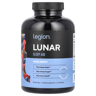 Legion Athletics, Lunar, Aide au sommeil, Mélange de baies, 120 comprimés
