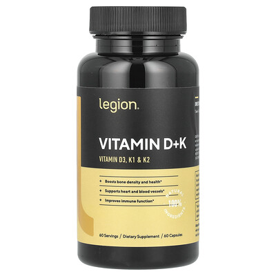 Product Image for Legion Athletics, Vitamin D+K, 60 Capsules