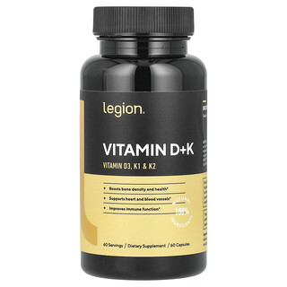 Legion Athletics, Vitamine D+K, 60 capsules