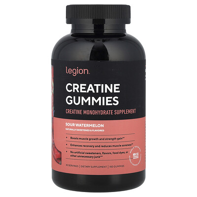 Legion Athletics, Gomitas de creatina, Sandía ácida, 150 gomitas