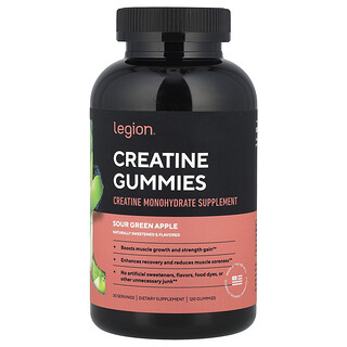 Legion Athletics, Gomitas de creatina, Manzana verde ácida, 120 gomitas