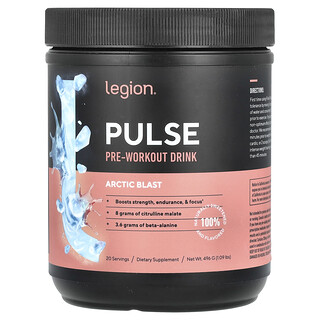 Legion Athletics, Pulse，锻炼前饮品，极地风暴，1.09 磅（496 克）