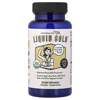 Legendairy Milk, Liquid Gold®, Suplemento para favorecer la producción de leche materna, 60 cápsulas veganas