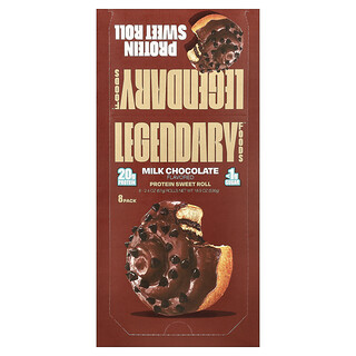 Legendary Foods, Protein Sweet Roll, Milk Chocolate, 8 Pack, 67 g (2.4 oz) Each