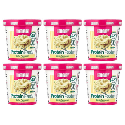 Legendary Foods, Protein Pasta+, Garlic Parmesan, Knoblauch-Parmesan, 6 Stück, je 83 g (2,9 oz.).