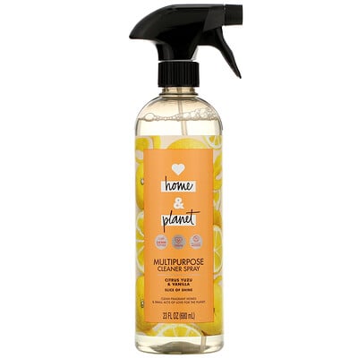 

Love Home & Planet Multipurpose Cleaner Spray, Citrus Yuzu & Vanilla, 23 fl oz (680 ml)