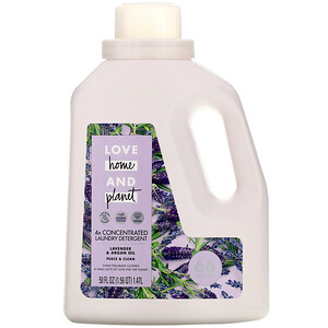 Отзывы о Love Home & Planet, 4x Concentrated Laundry Detergent, Lavender & Argan Oil, 50 fl oz (1.47 l)