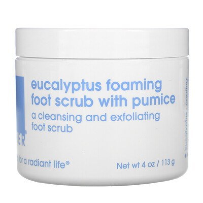 Lather Eucalyptus Foaming Foot Scrub with Pumice, 4 oz (113 g)