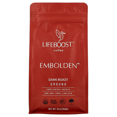 Lifeboost, Café, Embolden™, Molido, Tostado oscuro, 340 g (12 oz)