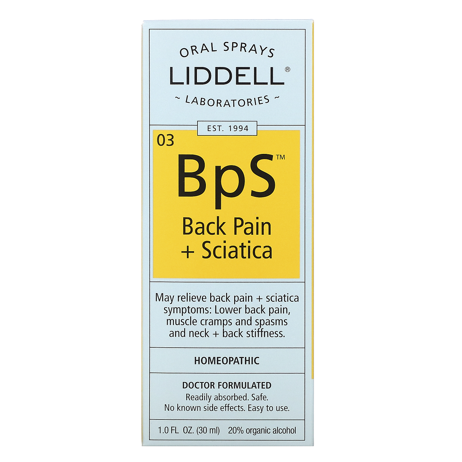 Liddell 03 Bps Back Pain Sciatica Oral Spray 1 0 Fl Oz 30 Ml Iherb