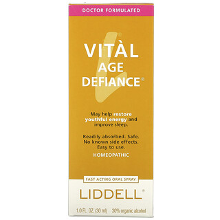 Liddell, Vital Age Defiance（バイタルエイジ デファイアンス）、即効性オーラルスプレー、30ml（1.0液量オンス）
