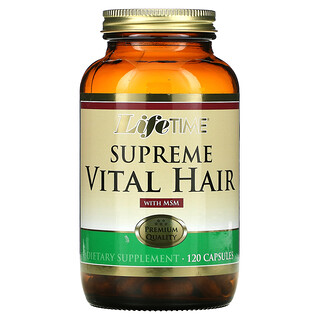 LifeTime Vitamins, العليا الشعر الحيوية مع MSM، 120 كبسولة