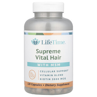 LifeTime Vitamins, Cabello vital supremo con MSM, 120 cápsulas