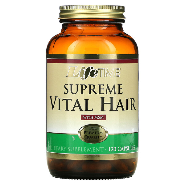 LifeTime Vitamins, Supreme Vital Hair with MSM, 120 Capsules
