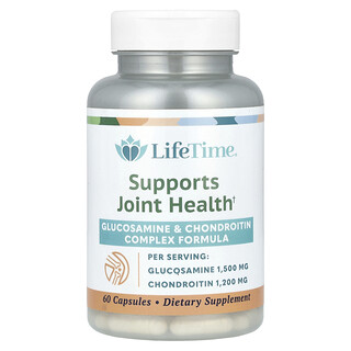 LifeTime Vitamins, Formula Kompleks Glukosamin & Kondroitin, 60 Kapsul