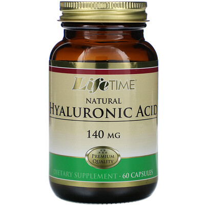 LifeTime Vitamins Натуральная гиалуроновая кислота, 140 мг, 60 капсул
