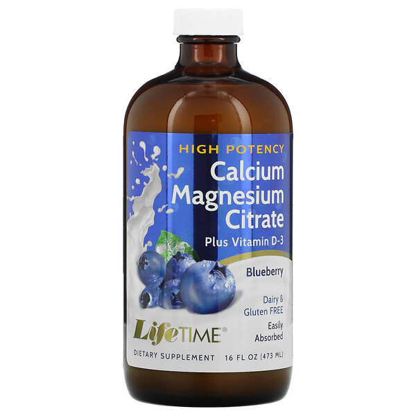 LifeTime Vitamins, Calcium Magnesium Citrate Plus Vitamin D3, Blueberry