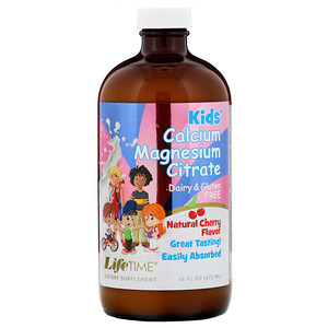 Отзывы о Лайф Тайм, Kids' Calcium Magnesium Citrate, Natural Cherry Flavor, 16 fl oz (473 ml)
